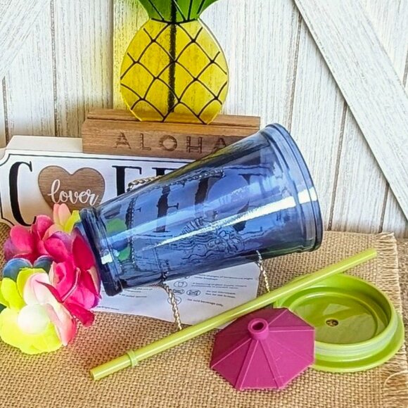 🌺 Starbucks Tumbler Hawaii Exclusive Collection Glass Cold Cup with Umbrella - Picture 6 of 8